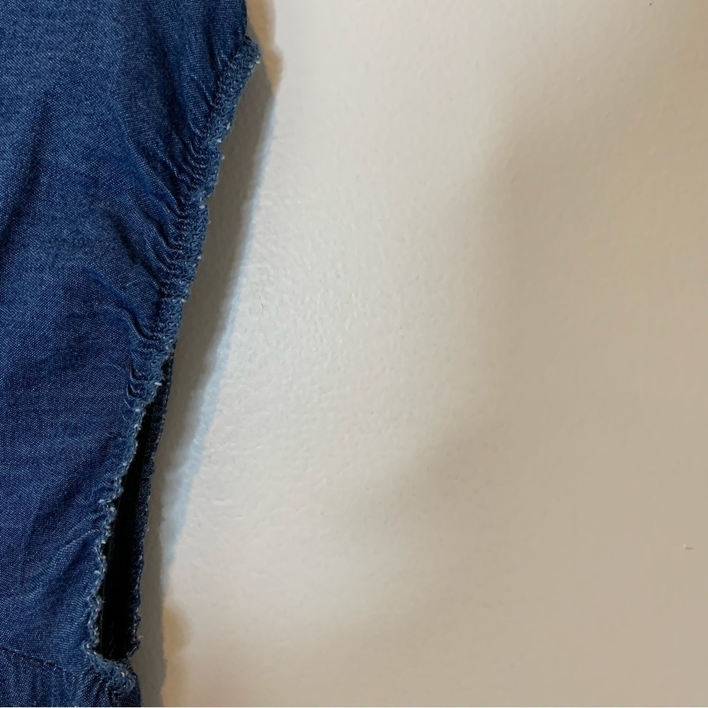 LAPIS Chambray Denim Tie-Dye Smocked Dress. Size‎ Medium - Picture 5 of 7